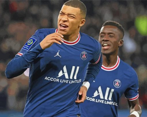 Kylian Mbappe Paris Saint Germain paint by numbers