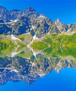 Lake Tatras Mountains paint by numbers