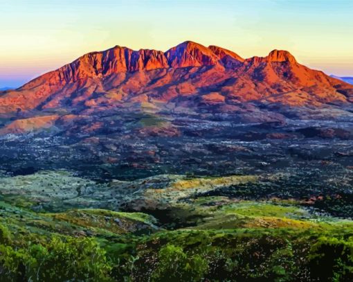 Larapinta Mountains paint by numbers