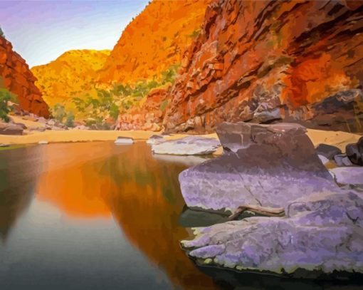 Larapinta Ormiston Gorge paint by numbers