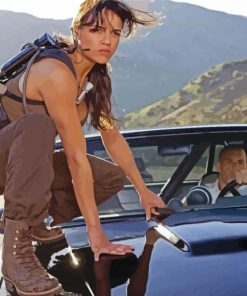 Michelle Rodriguez Fast And Furious paint by number