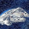 Millennium Falcon Light Speed paint by number