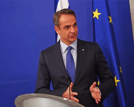 Minister Mitsotakis paint by number