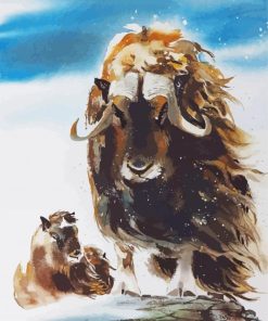 Muskox Art paint by number