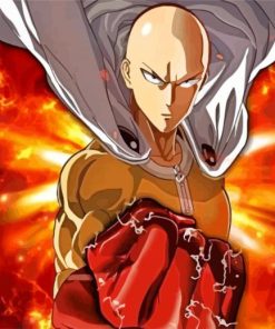 One Punch Man Anime Character paint by numbers