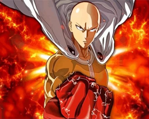 One Punch Man Anime Character paint by numbers