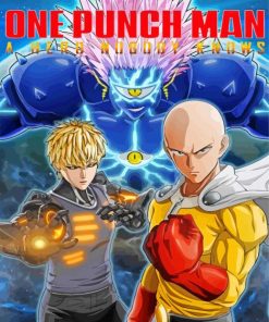 One Punch Man Anime Poster paint by numbers