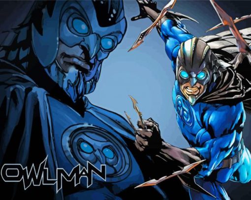 Owlman Character paint by number