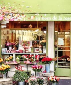 Paris Flower Shop paint by number