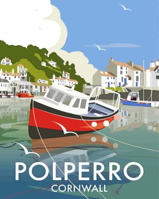 Polperro Poster paint by number