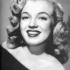 Portrait OF Young Marilyn Monroe Black And White paint by numbers