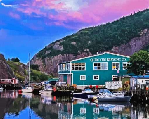 Quidi Vidi Susnet Canada paint by numbers