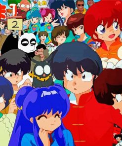 Ranma Anime Characters paint by numbers