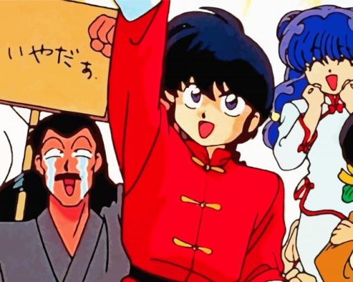 Ranma Manga Anime paint by numbers