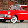 Red Ford Anglia paint by number