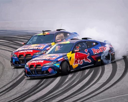 Red Bull BMW M4 Cars paint by numbers