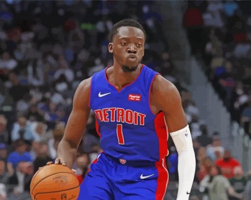 Reggie Jackson Basketball Player paint by number