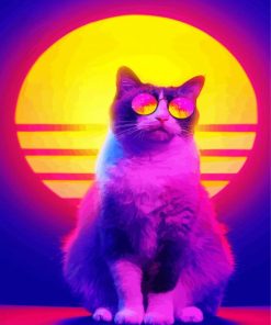 Retro Cat paint by number