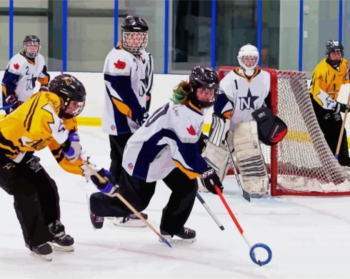 Ringette Sports paint by number