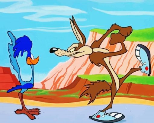 Roadrunner And Coyote paint by numbers