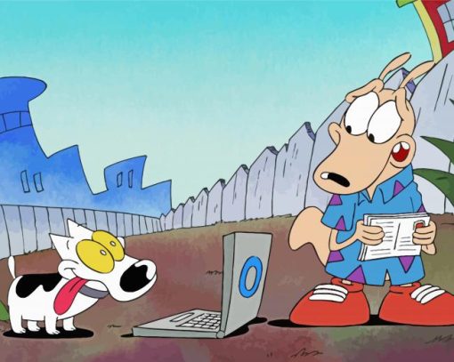 Rockos Modern Life Animated Serie Characters paint by numbers