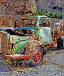 Rusty Old Lorry paint by numbers