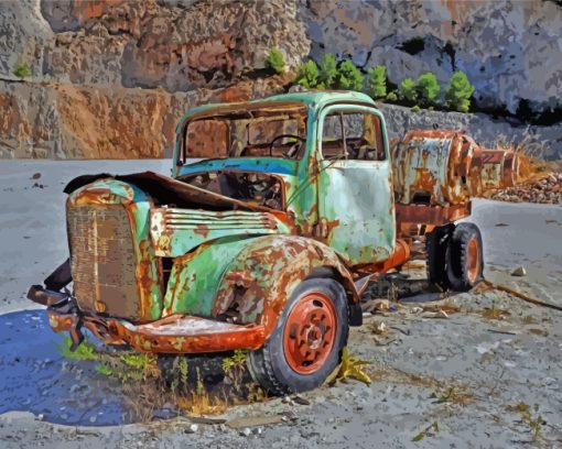 Rusty Old Lorry paint by numbers