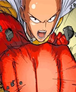 Saitama One Punch Man Character paint by numbers