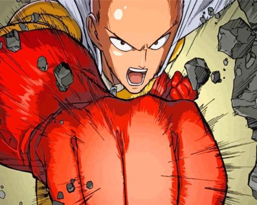 Saitama One Punch Man Character paint by numbers