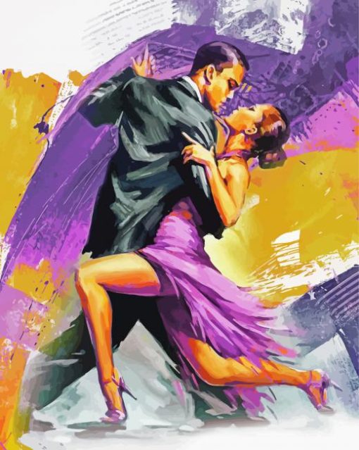 Salsa Dancers Art paint by number