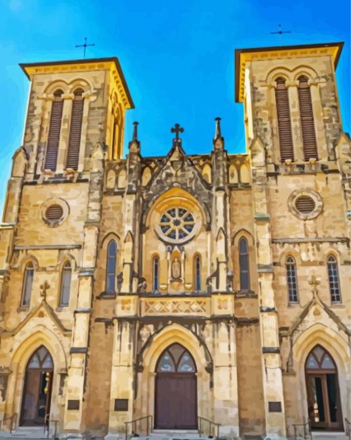 San Fernando Cathedral paint by number