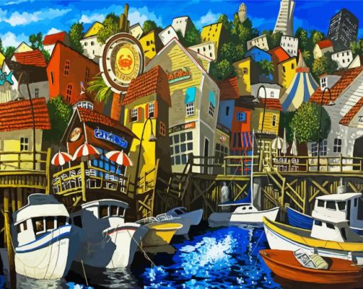 San Francisco Wharf paint by number