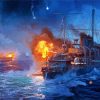 Sea Battles At Night paint by number