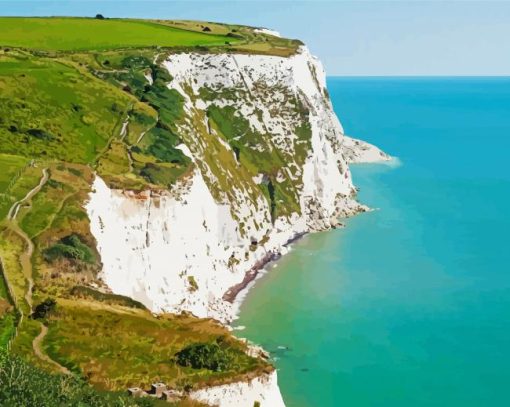 Sea Cliffs Seascape paint by numbers