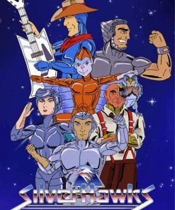 SilverHawks Characters paint by numbers