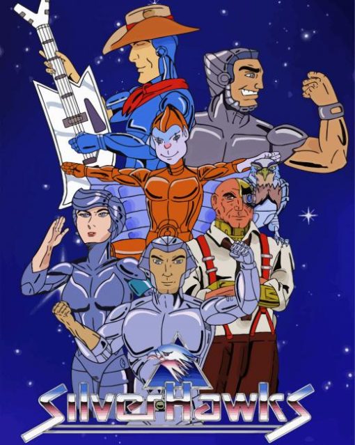 SilverHawks Characters paint by numbers