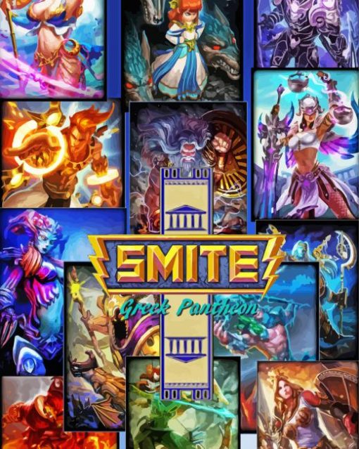 Smite Game Poster paint by number