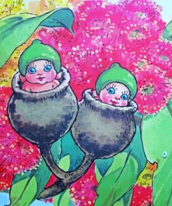 Snugglepot And Cuddlepie Art paint by numbers