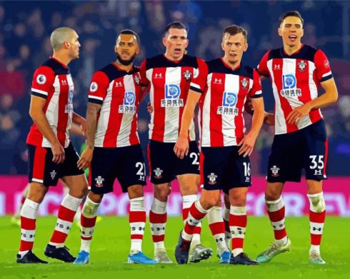 Southampton Fc Team paint by numbers