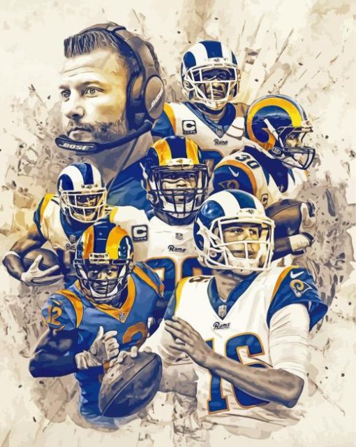 St Louis Rams Players Art paint by numbers