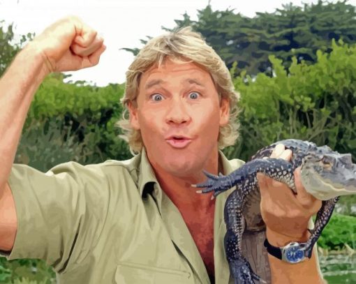 Steve Irwin paint by numbers