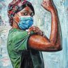 Strong African American Nurse paint by number