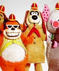 The Banana Splits Characters paint by numbers