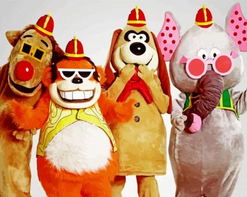 The Banana Splits Characters paint by numbers