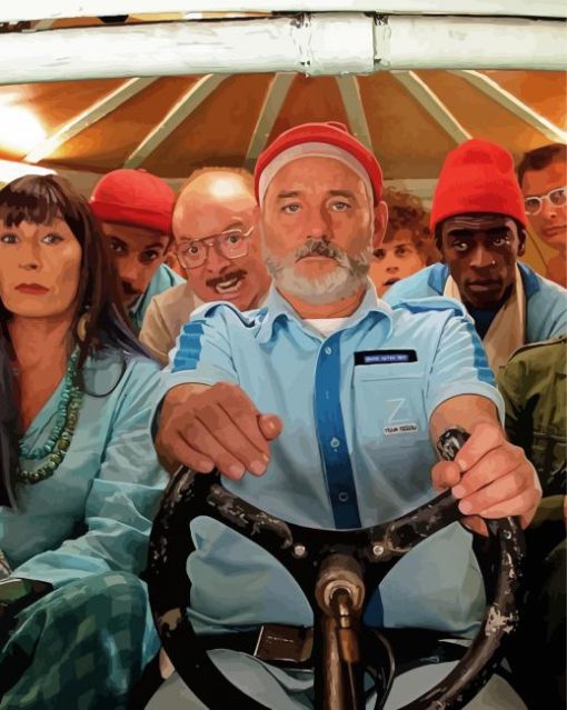 The Life Aquatic Characters paint by numbers