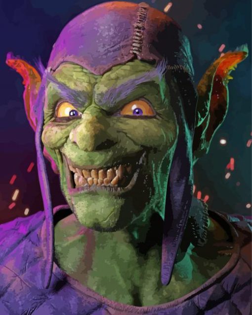 The Scary Green Goblin paint by number