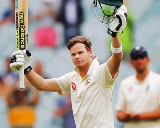 The Cricketer Steve Smith paint by numbers