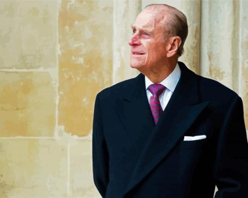 The Prince Philip Illustration paint by numbers