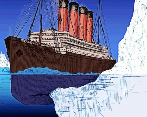 Titanic Sinks paint by numbers