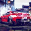 Toyota Supra 2JZ paint by numbers